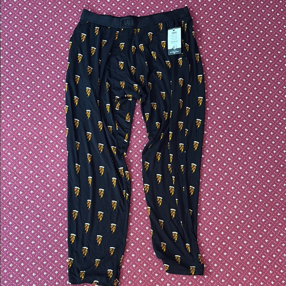 Saxx Black and Gold Joggers with Elastic Waistband
